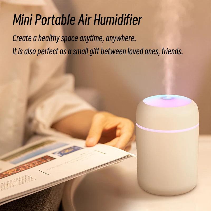 AromaWave: Mini Difusor USB de Aromas com Névoa Refrescante para Casa, Carro e Plantas